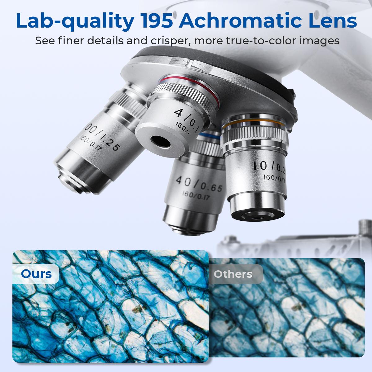 Compound Microscope With Display Biological Compound Microscope 0-50℃/32-122℉ Constant Temperature 7 ...