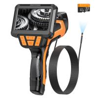 Borescope Inspection Camera with Dual 1080P Lenses 4.5" Screen 8mm Slim Probe IP67 Waterproof