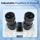 Trinocular Stereo Microscope with 3.5x-45x Magnification 0.5x CTV Adapter 144pcs LEDs Kentfaith