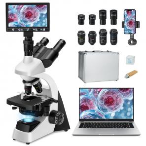 Compound Microscope with 9" Smart Screen, 5W Koehler Lighting, 40x-1600x Magnification PC Connection for Lab, Professionals Use Kentfaith