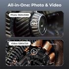 1920P 듀얼 렌즈 내시경 검사 카메라 4.5인치 디스플레이/PC/폰/패드용, 5m 케이블 8LED 하수도 배수관 Kentfaith