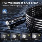 1920P 듀얼 렌즈 내시경 검사 카메라 4.5인치 디스플레이/PC/폰/패드용, 5m 케이블 8LED 하수도 배수관 Kentfaith