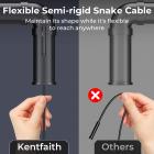 1920P 듀얼 렌즈 내시경 검사 카메라 4.5인치 디스플레이/PC/폰/패드용, 5m 케이블 8LED 하수도 배수관 Kentfaith