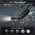 6mm 검사용 카메라, 180° 양방향 조절 가능, HDMI 출력, 7인치 화면, 8000mAh 배터리, 1080P 동영상 및 사진, Kentfaith