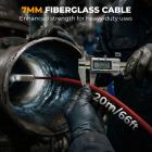 Sewer Inspection Camera with 360° Auto-rotate Camera, 7in Large Screen, 20m/66ft Fiberglass Cable, 9+9 LEDs, 25mm/0.98in Probe, Kentfaith