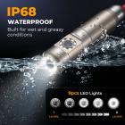 Sewer Inspection Camera with 360° Auto-rotate Camera, 7in Large Screen, 20m/66ft Fiberglass Cable, 9+9 LEDs, 25mm/0.98in Probe, Kentfaith