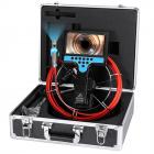 Sewer Inspection Camera with 360° Auto-rotate Camera, 7in Large Screen, 20m/66ft Fiberglass Cable, 9+9 LEDs, 25mm/0.98in Probe, Kentfaith