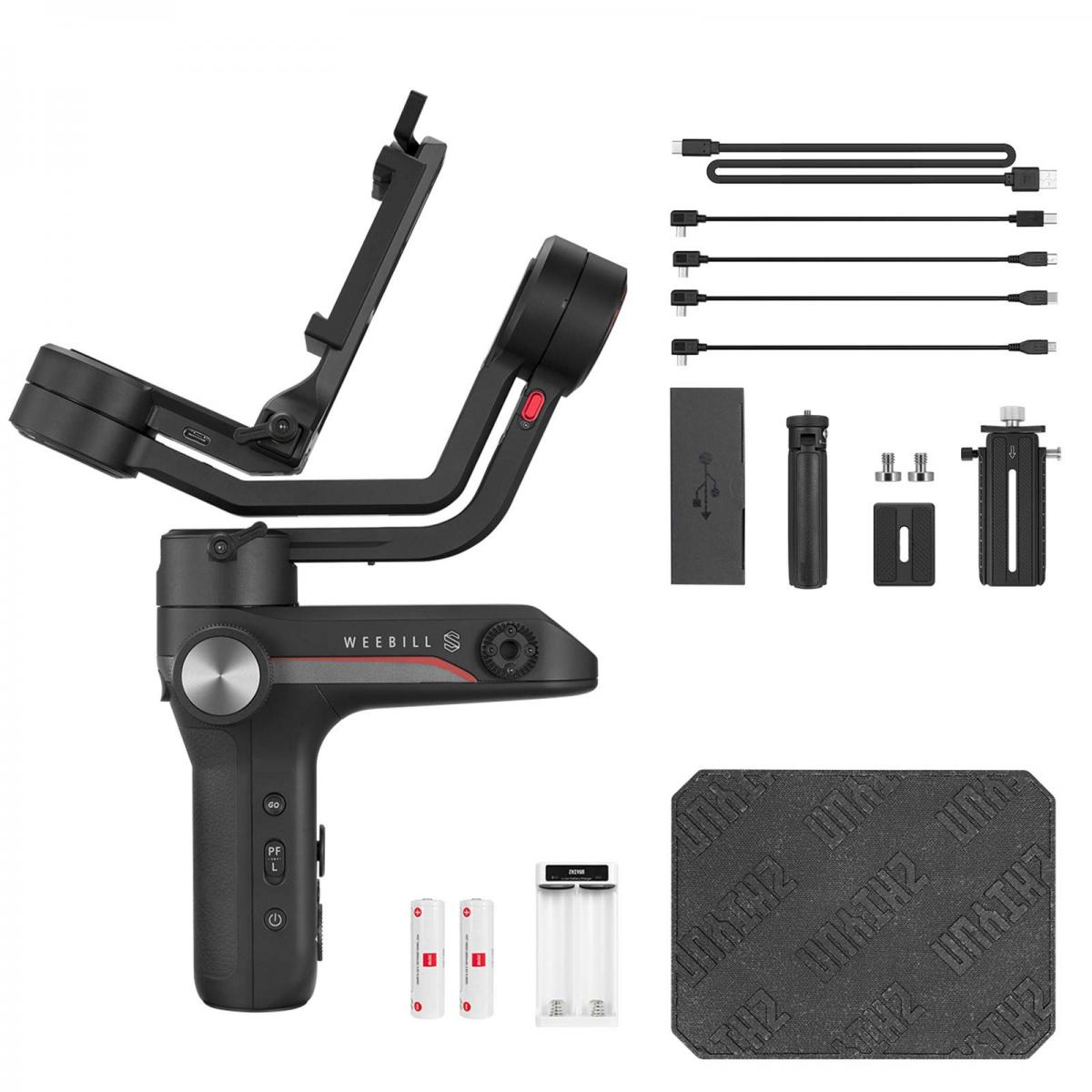 Zhiyun Weebill S 3-Axis Handheld Gimbal Stabilizer for Mirrorless and DSLR Camera for Canon 5DIV 5DIII EOS R Sony A7M3 A7R3 A7 III A9 Panasonic S1 GH5s Nikon Z6,Improved Motor Than weebill lab