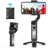 Hohem iSteady X2 (Black) 3 Axis Gimbal Stabilizer for Smartphone - Handheld Phone Gimbal with Remote Auto Start Dolly Zoom Foldable Gimbal for iPhone 12 11 Pro Max Samsung S20 for YouTube Vlog