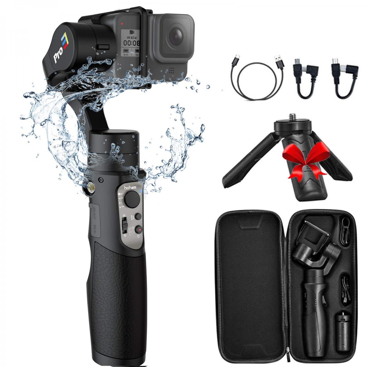 Hohem iSteady Pro 4 Camera d'action Gimbal 3-Axe Stabilisateur  anti-eclaboussures pour GoPro Hero 10/9/8/7/6/5/4/3,DJI OSMO A - Cdiscount  Appareil Photo