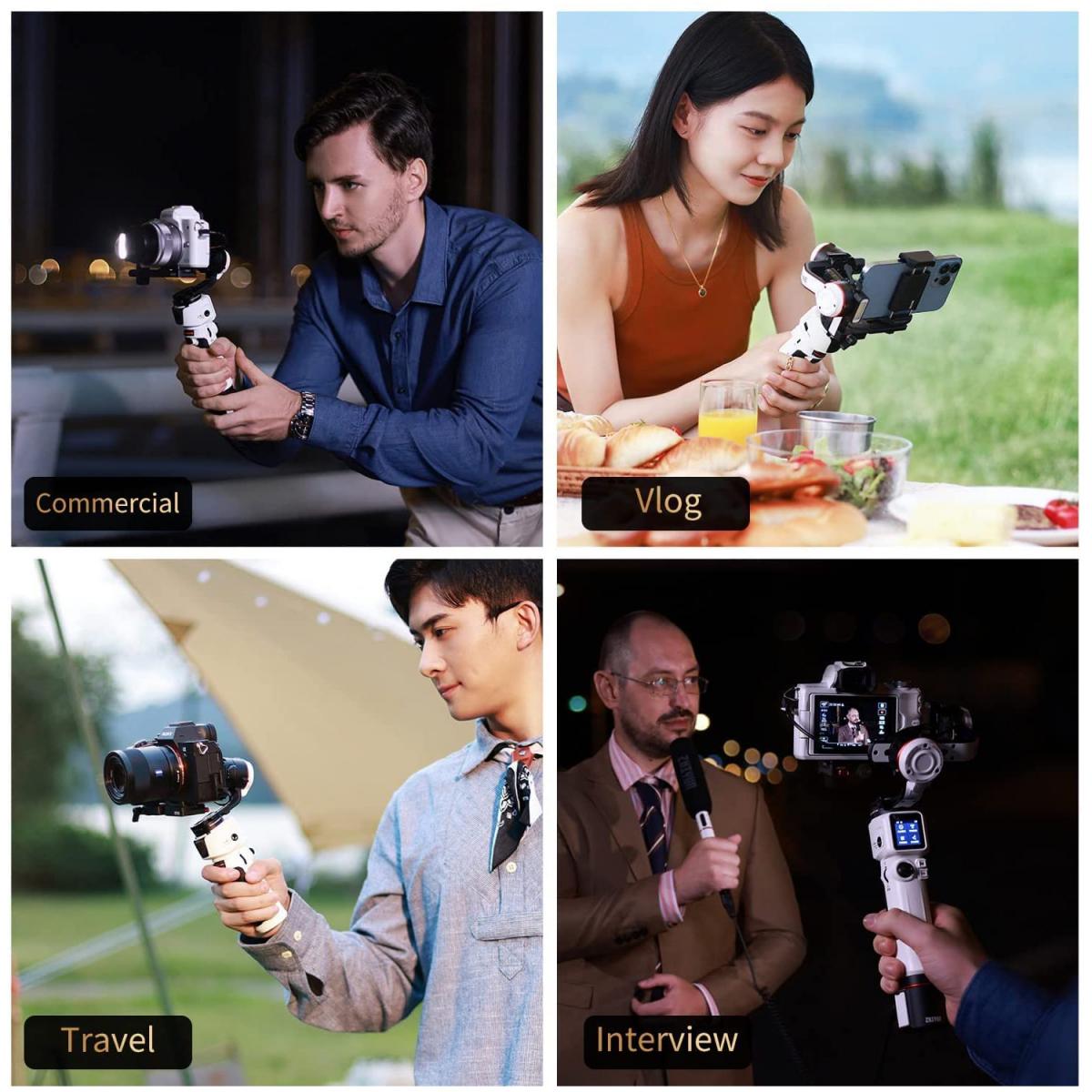 Zhiyun Crane M3 Standard Edition Gimbal 3-axis Handheld Stabilizer All-in-One Design, Suitable for Mirrorless Cameras, Smartphones, Action Cameras
