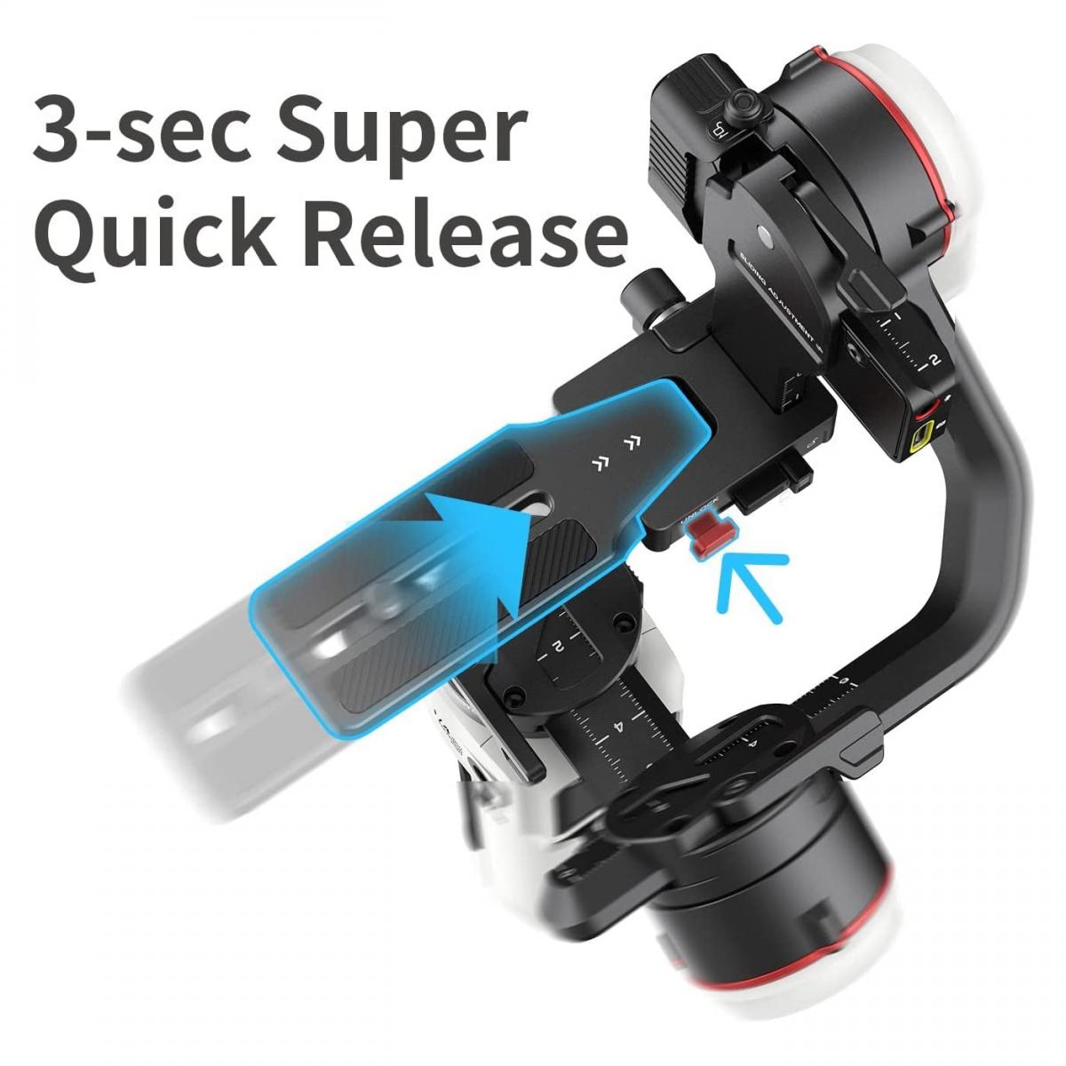 Zhiyun Crane M3 Combo Three Axis Handheld Gimbal Stabilizer, Compatible with Sony A6600, A6100, RX100, Fuji X-T10, X-T3, Canon M50, M5, M6, G7 X II, for Gopro Hero10/9/8 5 /6 /7, iPhone 13 12 XS-Pro Max