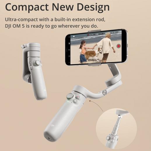 DJI Osmo Mobile 6, 3-Axis Phone Gimbal, Object Tracking, Built-in Extension  Rod, Portable and Foldable, Android and iPhone Gimbal, Vlogging