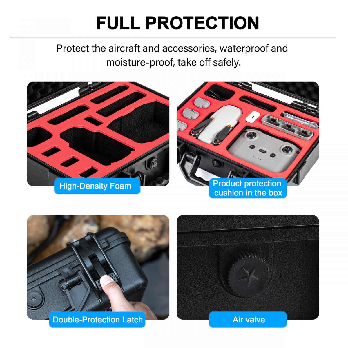 DJI Mini 2 SE Case Waterproof Hard Carrying Case for DJI Mini 2 /Mini 2 ...