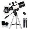 Astronomical Telescope, 70MM Aperture and 300MM Focal Length, With Tripod, Smart Phone Holder and Bluetooth Remote Control