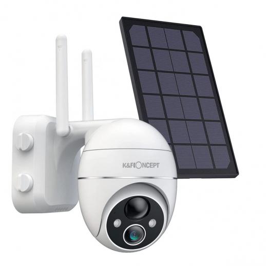 Solar Wi-Fi Outdoor Security Camera - 1080P Pan & Tilt with Infrared Night Vision & Audio