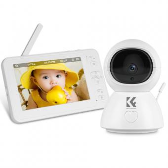 1080P HD 5" Color Screen Video Baby Monitor with Camera and Audio 2-Way Audio and Vox Mode Temperature Monitoring