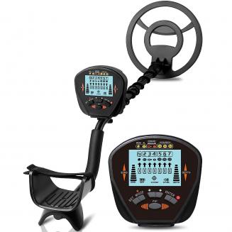 Adult metal detector, high sensitivity, 10 inch waterproof detection disk, LCD display, light weight, adjustable