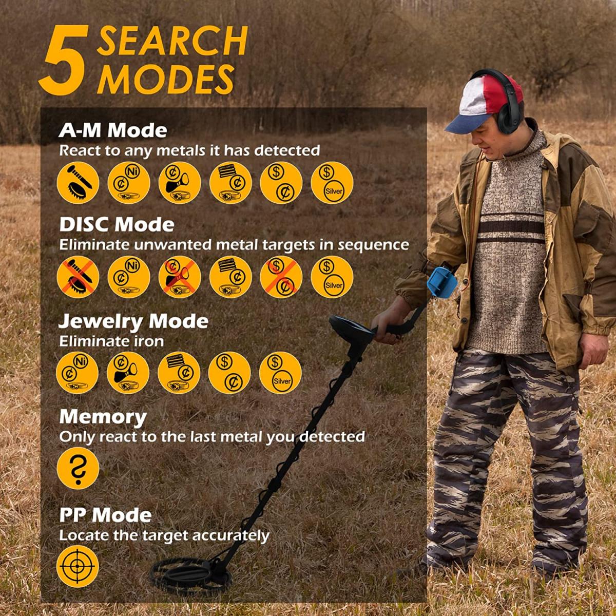 Adult Professional Metal Detector, Professional Treasure Hunting Gold
