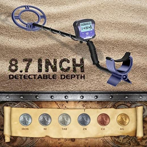 Children's metal detector, 7.5 inch waterproof, lightweight detector plate,  adjustable metal detector