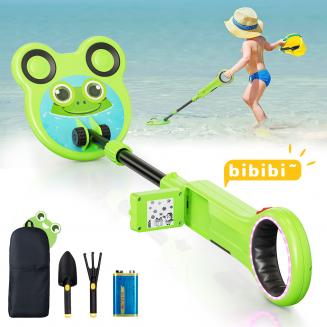 Metal Detector for Kids with 18cm IP68 Waterproof Coil Adjustable 79cm-100cm