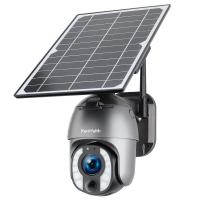 4G Wireless Security Camera with 10X Optical Zoom 5MP 2K Full-color 8W 15600mAh Solar Power