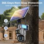 6MP 듀얼 렌즈, 태양광 발전, 360° 라이브 뷰, 컬러 나이트 비전을 갖춘 4G 셀룰러 보안 카메라 Kentfaith