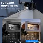 Cámara de Seguridad 4G con Resolución 4K, Vista Panorámica de 180° con Doble Lente, Energía Solar, Vista en Vivo de 360°, Visión Nocturna a Color Kentfaith