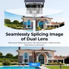 4G Security Camera with 4K Clarity, 180° Panoramic View with Dual Lens, Solar Powered, 360° Live View, Color Night Vision, 3 Packs, Kentfaith