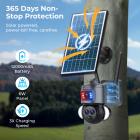 4G Cellular Security Camera with 15X Hybrid Zoom, Triple Lens, 6MP, Dual Views, Solar Powered, 360° Live View, Color Night Vision, 2-Cam Pack, Kentfaith