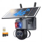 4G Cellular Security Camera with 15X Hybrid Zoom, Triple Lens, 6MP, Dual Views, Solar Powered, 360° Live View, Color Night Vision, Kentfaith