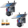 4G Cellular Security Camera with 15X Hybrid Zoom, Triple Lens, 6MP, Dual Views, Solar Powered, 360° Live View, Color Night Vision, 2-Cam Pack, Kentfaith