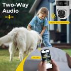 4G 3 Lens Solar Security Camera Wireless Outdoor, 6MP Full HD Video, 360° View Pan/Tilt Home Security Camera with Color Night Vision, Easy to Install, PIR Alarm, 2pcs, Kentfaith