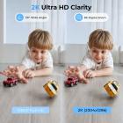 4G Cellular Security Camera, 2K 100% Wireless and 360° Pan 45° Tilt App Remote Control, PIR Motion Detection, 8m/26ft Infrared Night Vision, 90 Days Standby, 2-Way Audio, Kentfaith