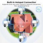 Solar Security Camera Outdoor, 500GB Local Storage Camera System, No Monthly Fee, 2.4/5.8G WiFi & Offline Hotspot, Color Night Vision, 360 Degrees View, Pan & Tilt, PIR Human Detection, Kentfaith