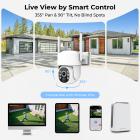 Solar Security Camera Outdoor, 500GB Local Storage Camera System, No Monthly Fee, 2.4/5.8G WiFi & Offline Hotspot, Color Night Vision, 360 Degrees View, Pan & Tilt, PIR Human Detection, Kentfaith