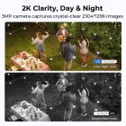 4Gソーラーセキュリティカメラ、2Kビデオ＆写真、フルカラー暗視、4Wソーラーパネル付き、5200mAhバッテリー、IP66防水、3パック、Kentfaith