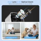 {"type":"text","text":"Cámara de seguridad celular 4G, doble lente con zoom óptico 6X 1080P, detección de movimiento PIR magnética 360 grados, visión nocturna por infrarrojos de 8m/26 pies, 90 días en espera, audio bidir