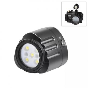 Submersible Waterproof Video Fill Light, 130ft/40m, White Red Blue Light Camera Fill Light, Gopro Underwater Photography Light with 1/4 Ball Head, Cold Shoe Adapter