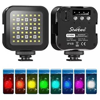 Mini portable diving fill light, gopro outdoor photography lights, led lighting, dual-use full-color RGB ambient light for diving, underwater adventure, surfing, swimming and other water sports