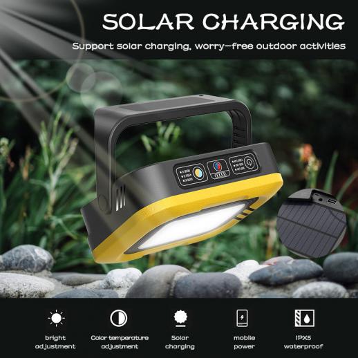 Solar Camping Light 3 In 1 Usb Rechargeable Outdoor Survival Tent