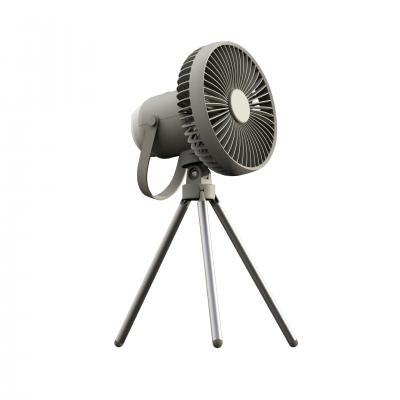 Camping Fan with LED Light, Three Wind Speeds, 8000mAh Rechargeable Battery Powered, with Detachable LED Light and Hook