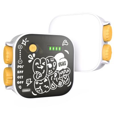 Mini luz de bolso portátil com temperatura de cor dupla, CRI95 +, temperatura de cor ajustável de 3500-7500K, recarregável, magnética, adequada para gravação de câmera interna para luz de preenchimento de vídeo e foto.