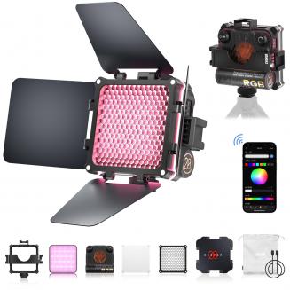 ZHIYUN FIVERAY M20C Combo RGB Video Light, 20W Portable Camera Light, Modo HSI, TLCI 96 +, Temperatura 2500K-10000K com 16 efeitos de luz