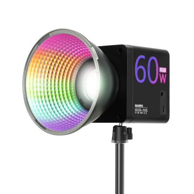 LED-licht voor videografie, 60W met 6700mAh batterij, PD / AC-ingang, 2500K-6500K 19700 Lux@1m , 360° Volledige Kleur, TLCI≥97, CRI≥95, KentFaith
