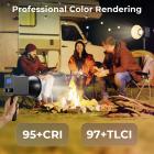 LED-valo videokuvaukseen, 60W 6700mAh-akulla, PD / AC-tulo, 2500K-6500K 19700 Lux@1m , 360 ° täysi väri, TLCI≥97, CRI≥95, Kentfaith