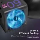 LED-valo videokuvaukseen, 60W 6700mAh-akulla, PD / AC-tulo, 2500K-6500K 19700 Lux@1m , 360 ° täysi väri, TLCI≥97, CRI≥95, Kentfaith