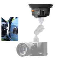 4.5in Camera Suction Cup Mount on Car Windshield Dash with 1/4" & 3/8" Mounting Holes & NATO Rail, Auto-Revacuum, 72H Battery Life, Kentfaith