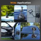 Camera Suction Cup Mount on Car Windshield Dash with 1/4" & 3/8" Mounting Holes & NATO Rail, Auto-Revacuum, 72H Battery Life, Kentfaith