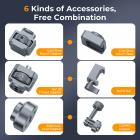 4.5in Magic Arm Camera Mount with NATO Clamp, Dual Ball Head 360°  Adjustment, 1/4"-20 Screw, Anti-Twist, for Action Cameras, Monitors, LED Lights, Fill Lights, Kentfaith